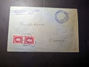 1940 Slovenia Bratislava Cover to Vieden Police Station Riaditelsiv Bratislava