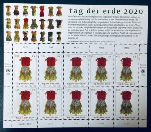 UN Vienna #660-661 0.85 &1.35 Euro Earth Day (2020). Two full sheets. MNH