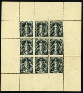 URUGUAY Postage SPECIMEN Proofs Sheet Overprint Security Punch Hole 1894 Mint NG