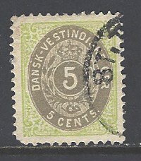 Danish West Indies Sc # 19 used perf 13 (RS)