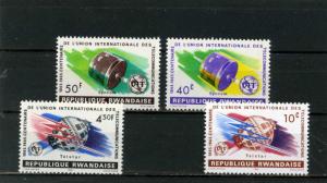 RWANDA 1965 SPACE SATELLITES SET OF 4 STAMPS MNH