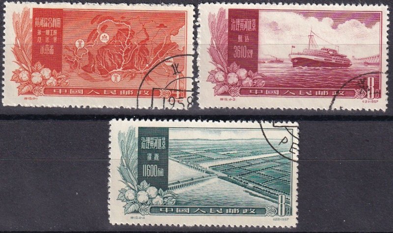 China #326, 328-9  F-VF Used CV $6.25 (Z1623)