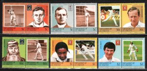 St. Vincent Grenadines #403-17 ~ Short Set 6 Pairs ~ Cricket ~  MNH (1984-85