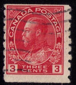 CANADA Sc 130  Used KGV 3c perf 8 vert. Fine