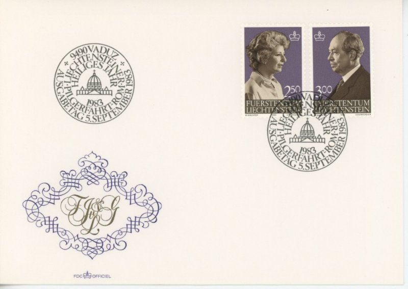 Liechtenstein 767-8 royal FDC First Day Cover (2206 374)