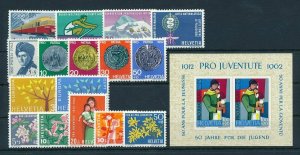 Switzerland 1962 Complete Year Set  MNH