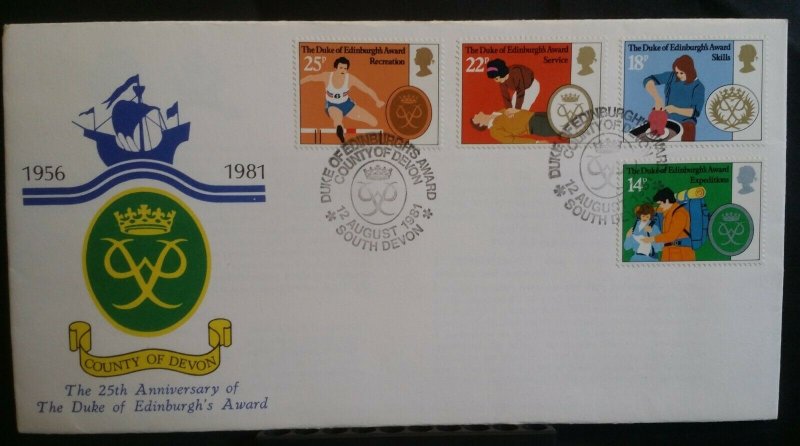 GB 1981 County of Devon Official Handstamp Envelope Duke of Edinburgh Awards