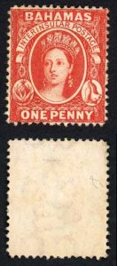 Bahamas SG33 1d Scarlet-vermilion Perf 14 wmk Crown CC Fresh M/Mint