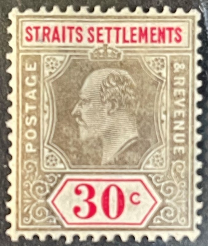 Straights Settlements; Sc. 119 Mint, OG, NH,VF,1904.  Cv.$55