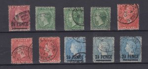 St Vincent QV Early Collection Of 8 Fine Used BP8790