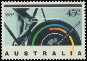 Australia #1268-1270, Complete Set(3), 1992, Sports, Bicycles / Cycling, Neve...