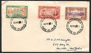 COOK IS 1961 cover to New Zealand - RAKAHANGA cds..........................63326