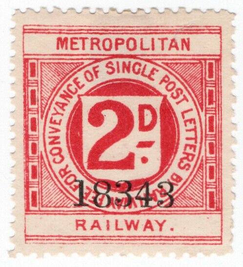 (I.B) Metropolitan Railway : Letter Stamp 2d