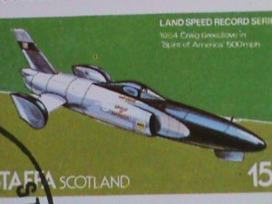 ​STAFFA-SCOTLAND-1977 FOMULA RACE CARS- CTO SHEET-VF -WITH FIRST DAY CANCEL