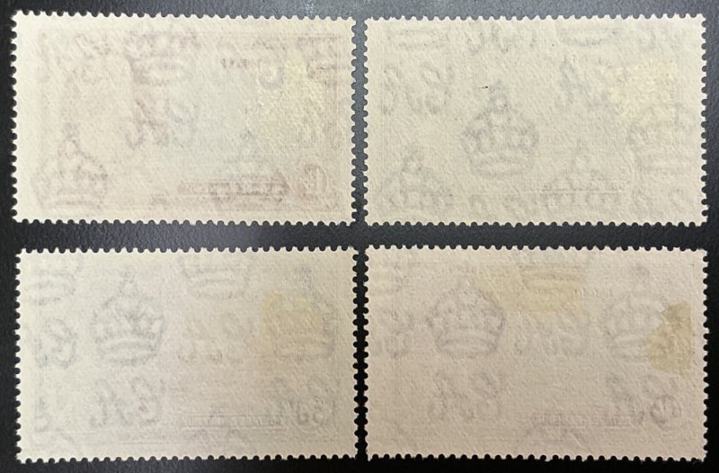Fiji #110-113 - 1935 Silver Jubilee Issue - set of 4 Used.