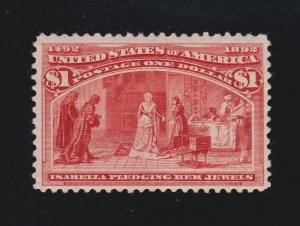 US 241 $1 Columbian Exposition Mint VF OG HR SCV $1000