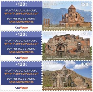 Armenia 2023 MNH** Mi 1355-7 monument Odzun Lori Avan Yerevan Vorotnavank Syunik