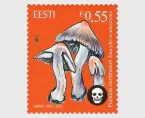 2014  ESTONIA - SG: 750  -  DEADLY FIBRE CAP - MUSHROOM/FUNGI - UNMOUNTED MINT