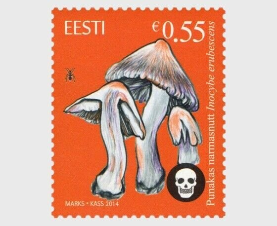 2014  ESTONIA - SG: 750  -  DEADLY FIBRE CAP - MUSHROOM/FUNGI - UNMOUNTED MINT