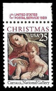 PCBstamps   US #2427 25c Christmas Madonna, MNH, (5)