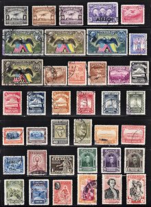 Ecuador 50 different air mail stamps F to VF used.  All fault free.  FREE...