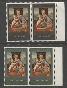 STAMP STATION PERTH St. Lucia #227-228 Christmas 1967 MNH Side Pair Set of 2