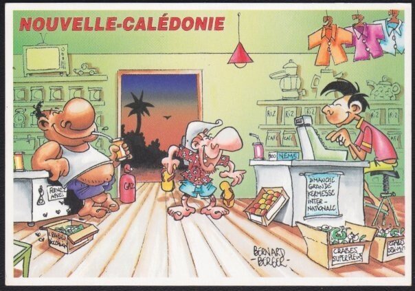 FRENCH POLYNESIA 1993 postcard to Noumea - NOUMEA DUCOS cds................D3108