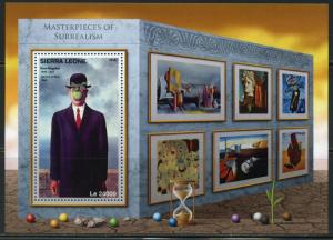 SIERRA LEONE 2016 MASTERPIECES OF SURREALISM  S/SHEET MINT NEVER HINGED