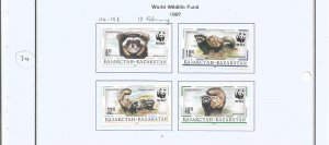 KAZAKHSTAN - 1997 - World Wildlife Fund - Perf 4v Set - Mint Lightly Hinged