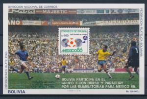 [59639] Bolivia 1985 World Cup Soccer Football Mexico MNH Sheet