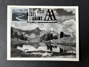 Ansel Adams 2024 FDC Maxicard Maximum Postcard Mount Clarence Kings Canyon Park