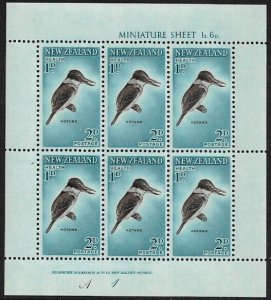 New Zealand #B59a-60a Mint Never Hinged Mini Sheets - Birds