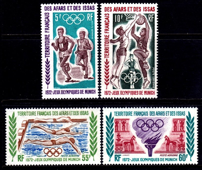 Afars & Issas 1972 Olympic Games Complete Mint MNH Set SC C66-C69