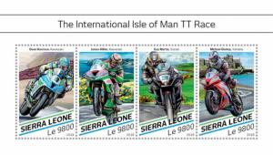 SIERRA LEONE - 2018 - International Isle of Man TT Races - Perf 4v Sheet - MNH