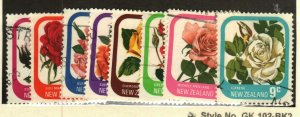 New Zealand #584-90, 592 used roses