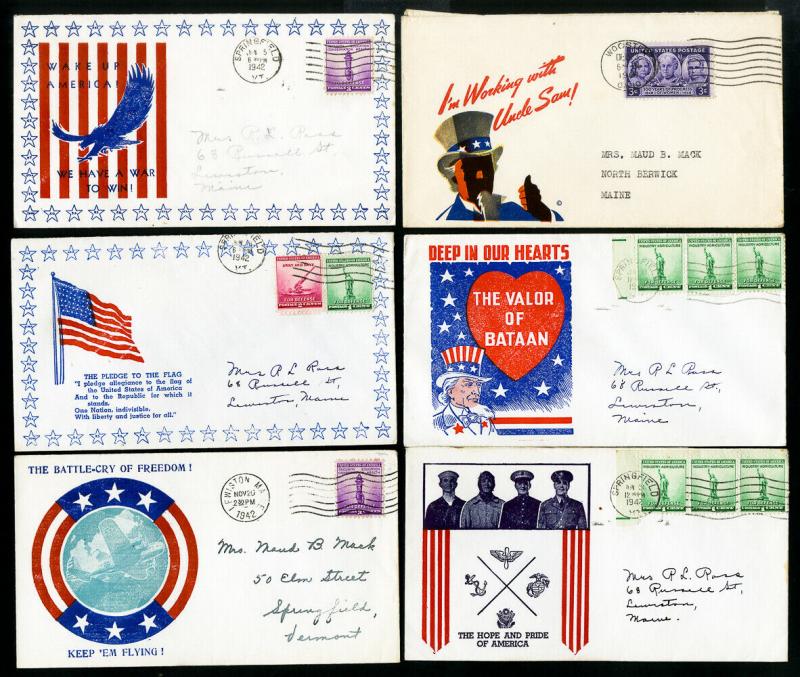 US Collection of 50 WWII Stamp Covers