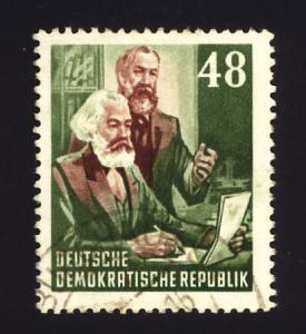 DDR Sc# 144 48pf Marx & Engels cancelled