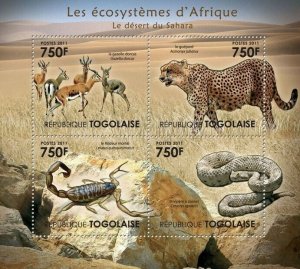 Togo 2011 MNH - Fauna of the Sahara Desert. YT 2624-2627, Mi 4137-4140