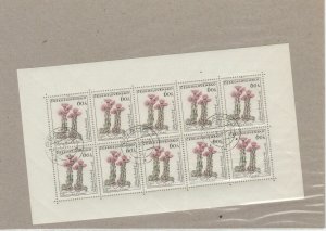 Czechoslavakia Used Stamps Sheet Ref: R6987