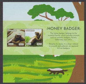 GHANA - 2023 HONEY BADGER / ANIMALS MAMMAL - MIN. SHEET MINT NH