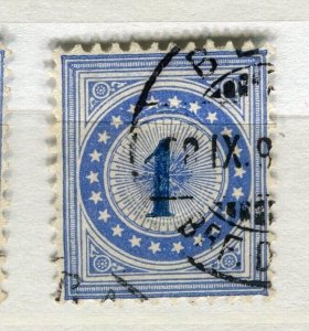 SWITZERLAND; 1878-80 early classic Postage Due issue used Shade of 1c. value
