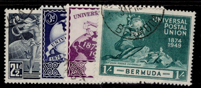 BERMUDA GVI SG130-133, anniversary of UPU set, FINE USED. 