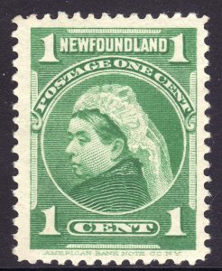 1898 Newfoundland Canada QV Queen Victoria 1¢ MMH Sc# 80 CV $5.25