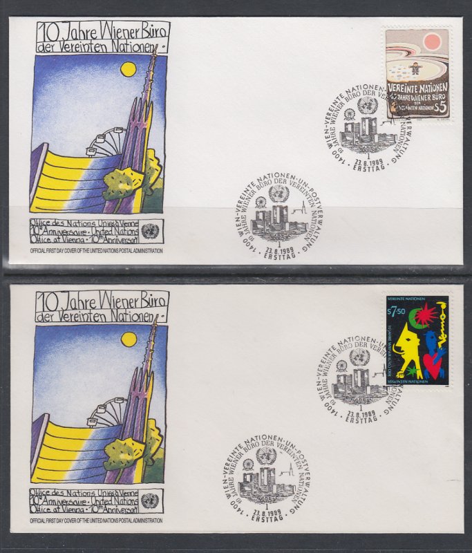 UN Vienna 93-94 UN Postal Administration U/A Set of Two FDC