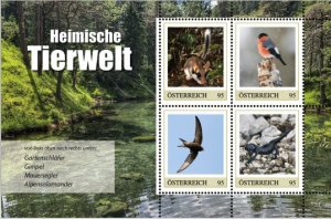 Austria 2024 MNH Stamps Souvenir Sheet Birds Animals