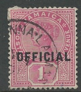 Jamaica # O3  Victoria, OFFICIAL o/pt (1) Used VF