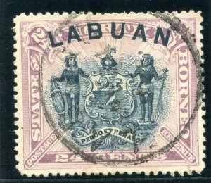 Labuan 1896 QV 24c dull lilac very fine used. SG 74. Sc 57.