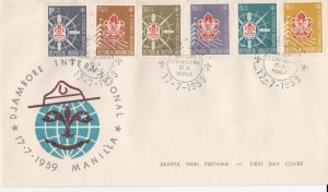 Indonesia # B115-120, Scouting  National Jamboree, First Day Cover