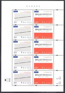1998 EUROPE CEPT Poland 1 Minifogli yes 10 values MNH**