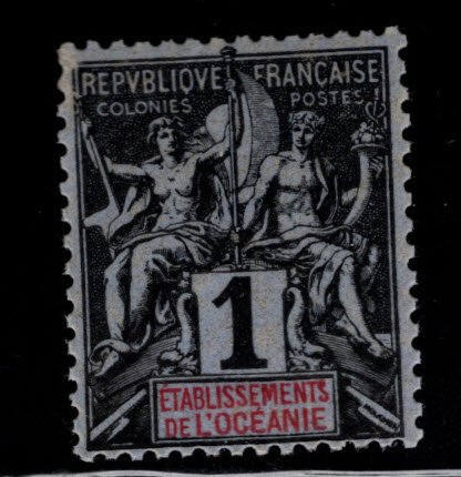 French Polynesia Scott 1 Navigation  and Commerce stamp